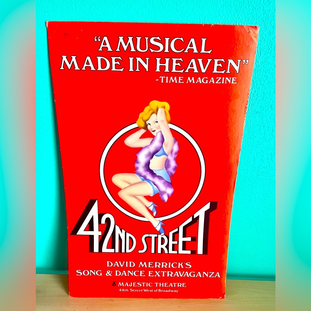 Vintage 42nd Street Broadway Musical Window Card